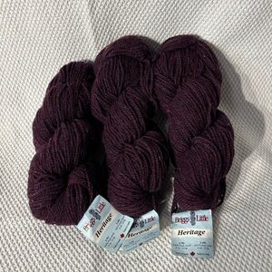 Briggs & Little Heritage Yarn Set of 3 - Colour Mulberry NEW WITH TAG